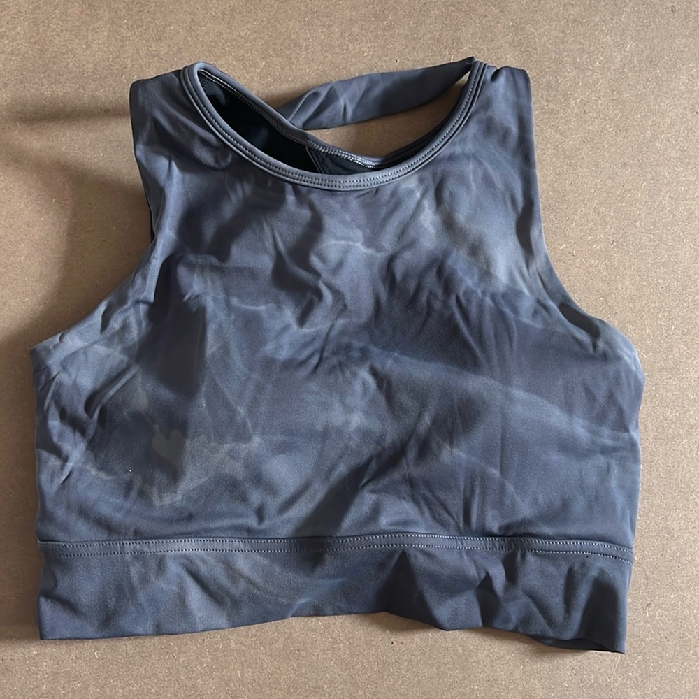 BuffBunny Meta Crop Sports Bra - Grey Quartz